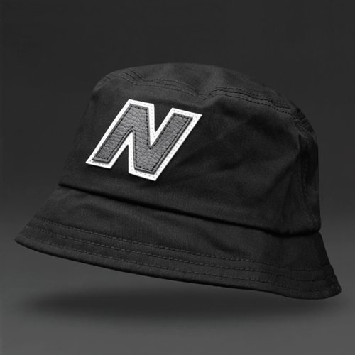 New Balance Glasto Cotton Bucket Hat Black White for Men